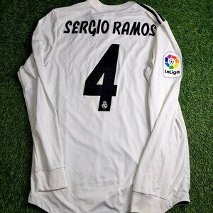 Ramos Real Madrid Away PLAYER ISSUE 2018 2019 Soccer Jersey L SKU# DQ0869